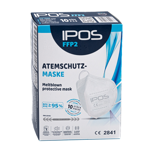 IPOS FFP2-Atemschutzmaske – Weiß (10 Stück)