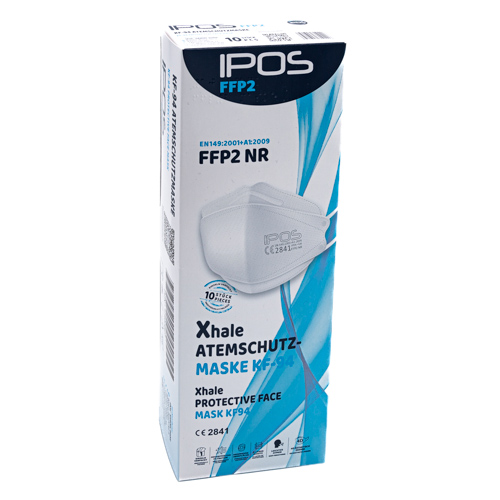 IPOS FFP2-Xhale Atemschutzmaske – Weiß (10 Stück)