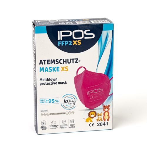 IPOS FFP2-Atemschutzmaske Small – Pink (10 Stück)