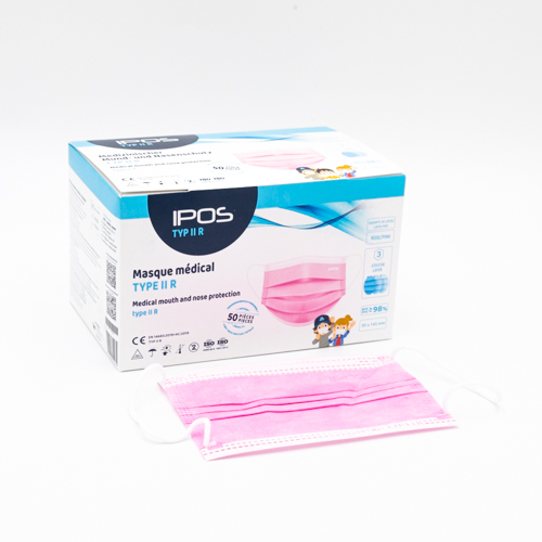 IPOS Typ2R Mund- und Nasenschutz Small – Rosa (50 Stück)